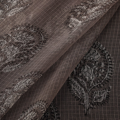 Bagru Dabu Hand Block Print Natural Dyed Kota Doria Cotton Fabric 08