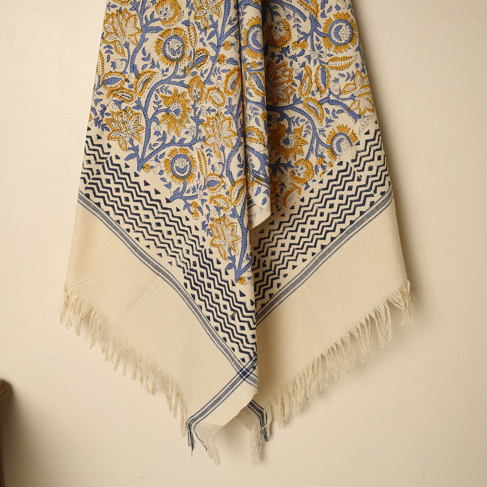 Block Printed Handloom Cotton Sanganeri Towel 14