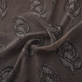 Bagru Dabu Hand Block Print Natural Dyed Kota Doria Cotton Fabric 08