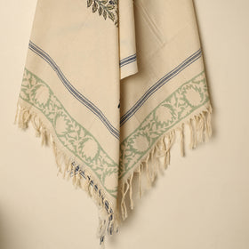 Beige - printed handloom cotton sanganeri towel 15
