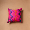 Floral Hand Embroidered Cushion Cover (16 x 16 in) 19
