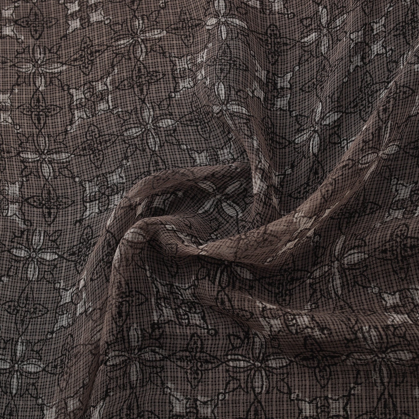 Bagru Dabu Hand Block Print Natural Dyed Kota Doria Cotton Fabric 10