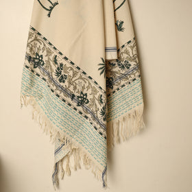 Beige - printed handloom cotton sanganeri towel 16