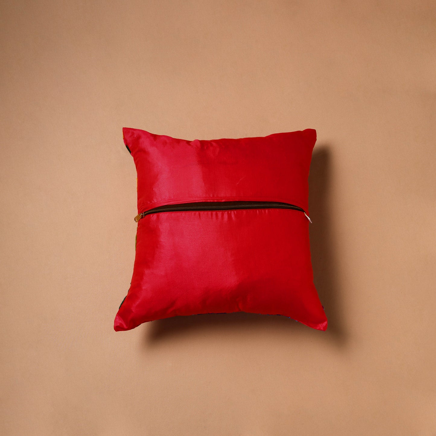 Floral Hand Embroidered Cushion Cover (16 x 16 in) 01