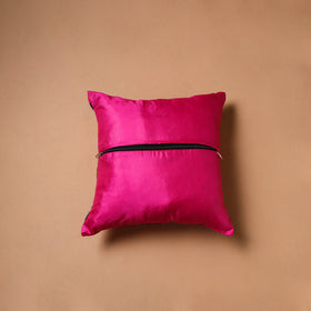 Floral Hand Embroidered Cushion Cover (16 x 16 in) 16