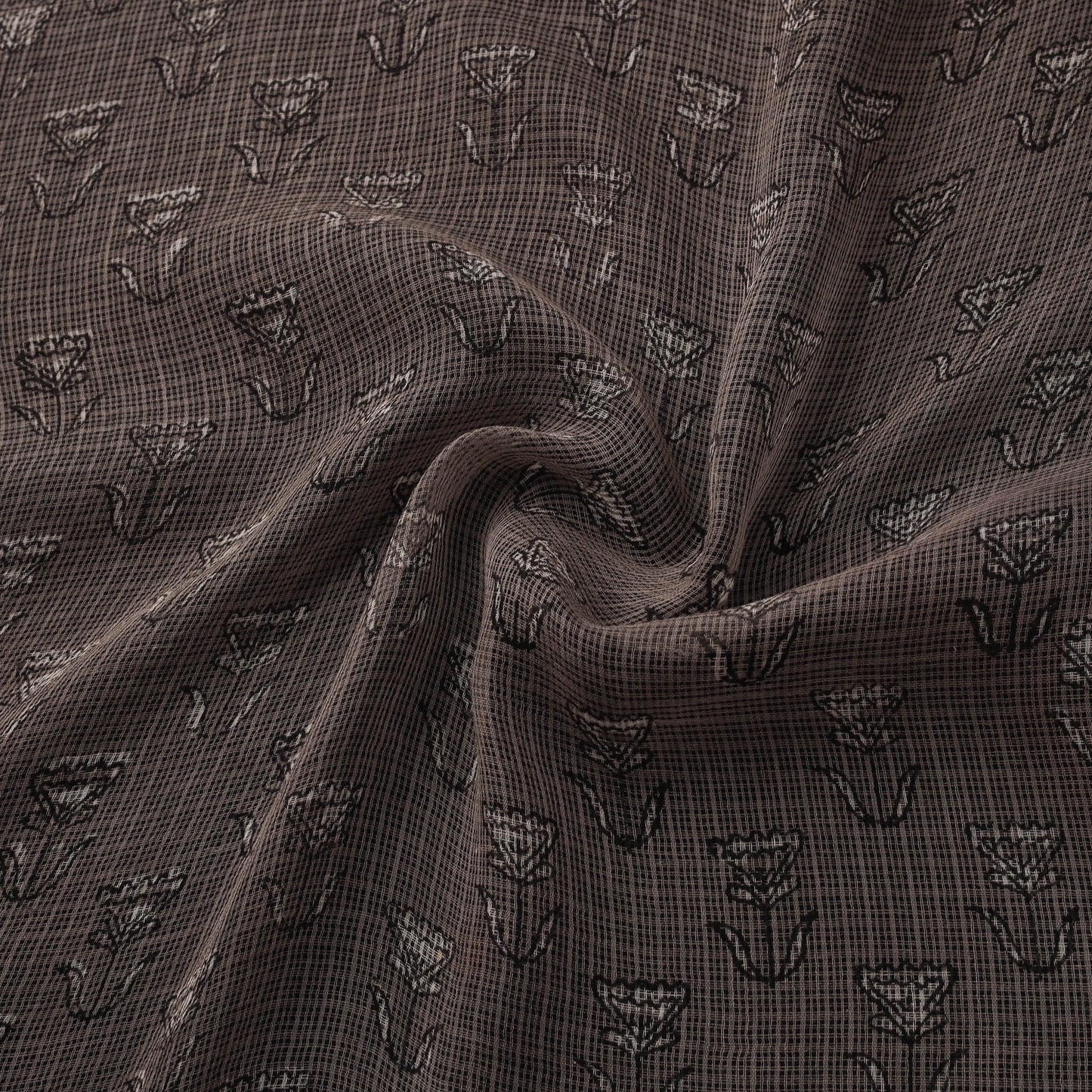 Bagru Dabu Hand Block Print Natural Dyed Kota Doria Cotton Fabric 12