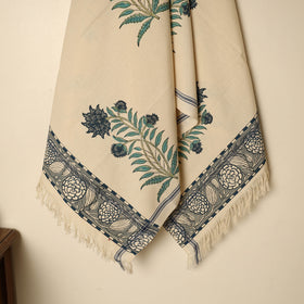Beige - printed handloom cotton sanganeri towel 17