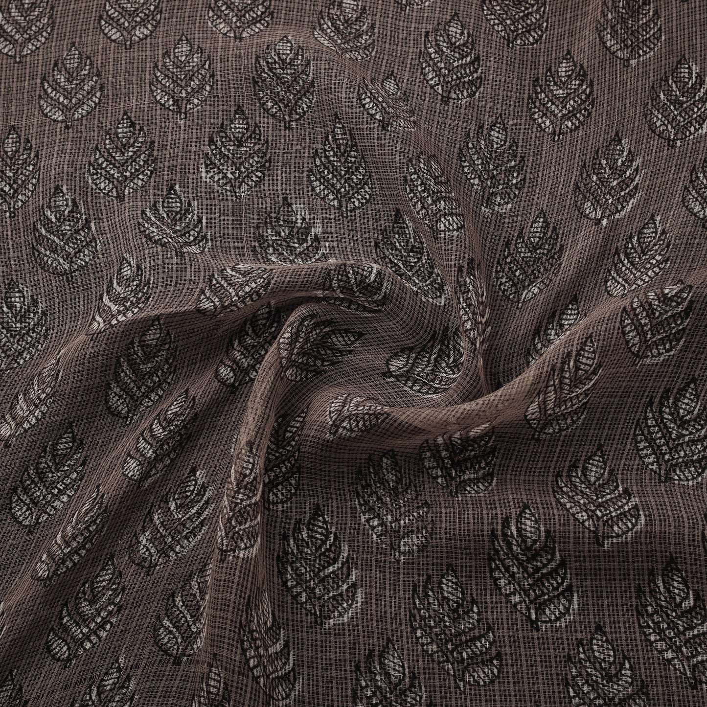 Bagru Dabu Hand Block Print Natural Dyed Kota Doria Cotton Fabric 14