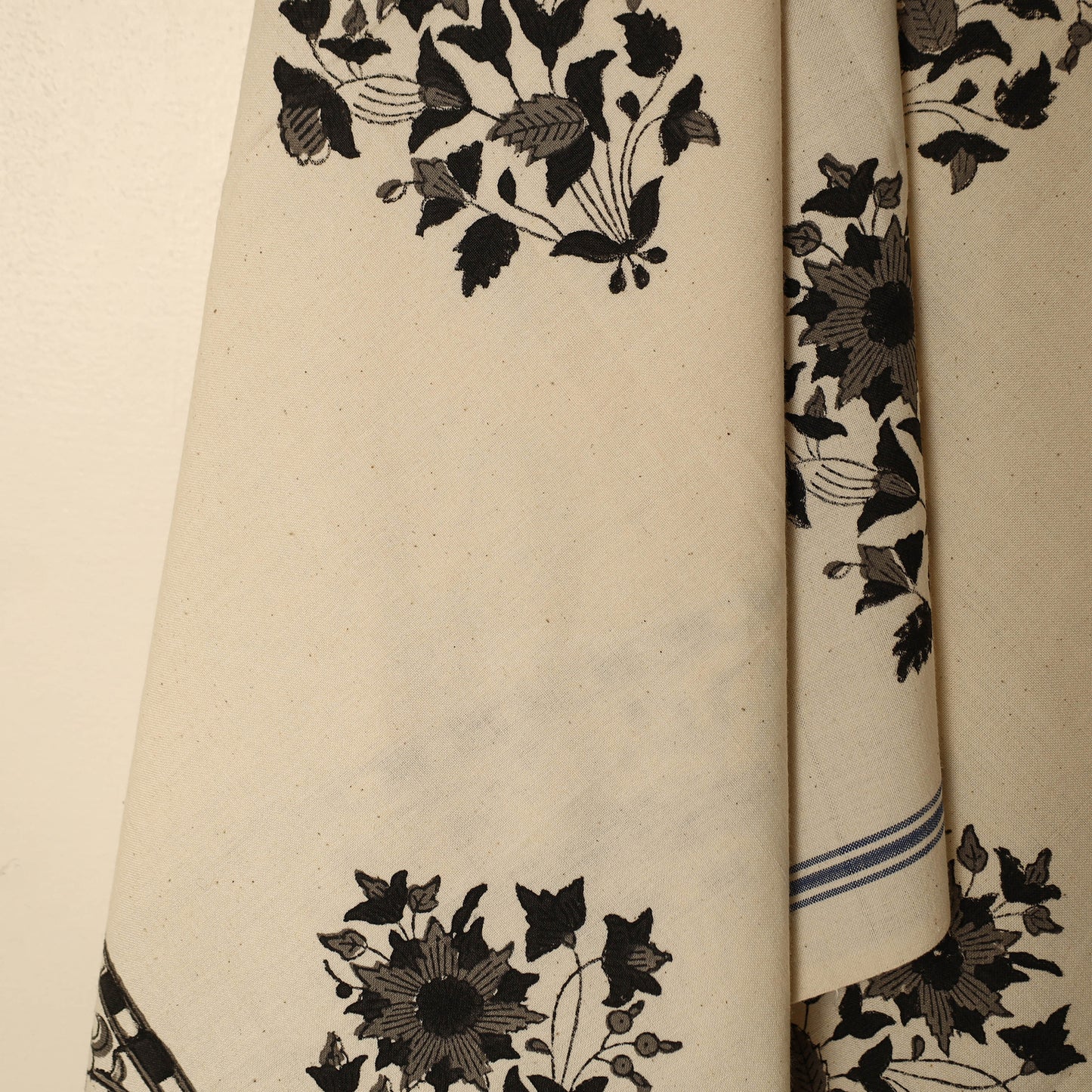 Beige - Block Printed Handloom Cotton Sanganeri Towel 18