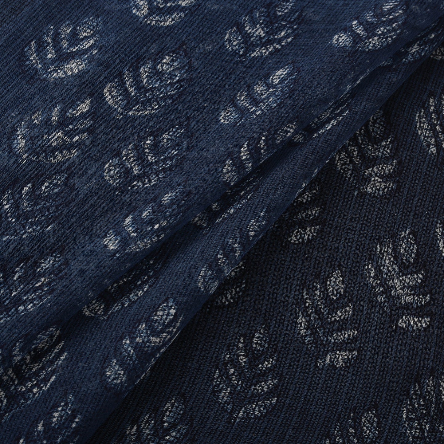 Bagru Dabu Hand Block Print Natural Dyed Kota Doria Cotton Fabric 15