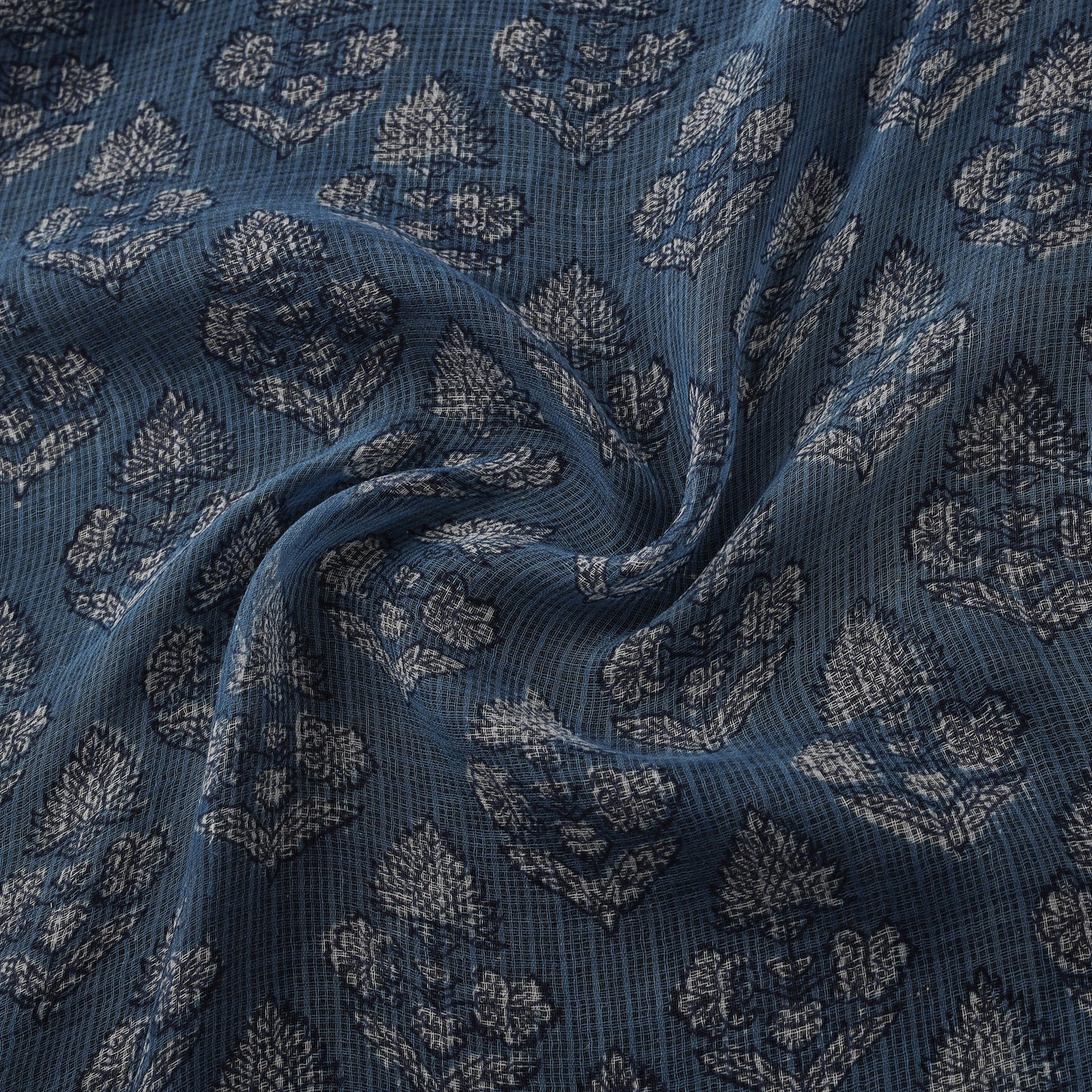 Bagru Dabu Hand Block Print Natural Dyed Kota Doria Cotton Fabric 16