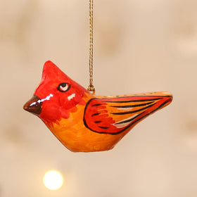 Kashmiri Handpainted Paper Mache Bird Hanging for Home Decor 33