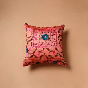 Floral Hand Embroidered Cushion Cover (16 x 16 in) 31