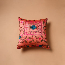 Floral Hand Embroidered Cushion Cover (16 x 16 in) 31