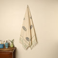 Beige - printed handloom cotton sanganeri towel 20