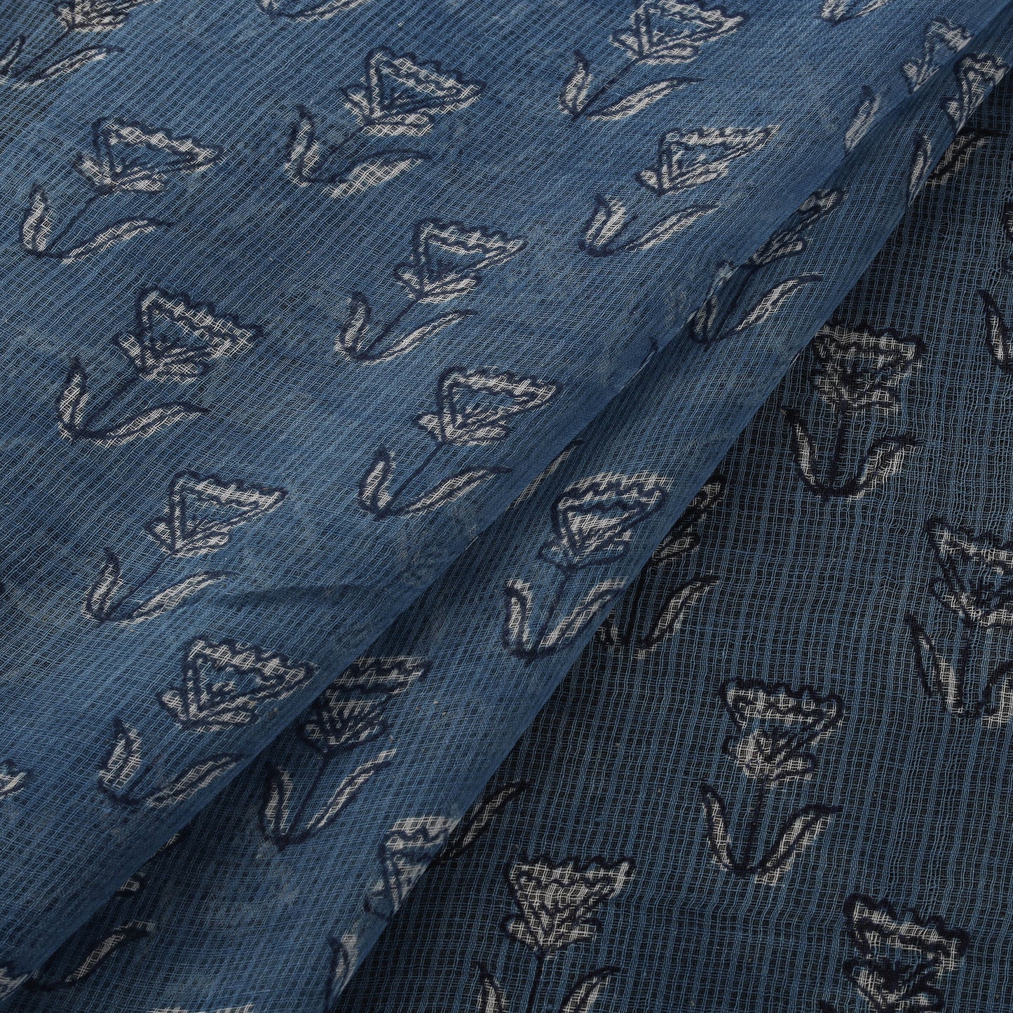 Bagru Dabu Hand Block Print Natural Dyed Kota Doria Cotton Fabric 18