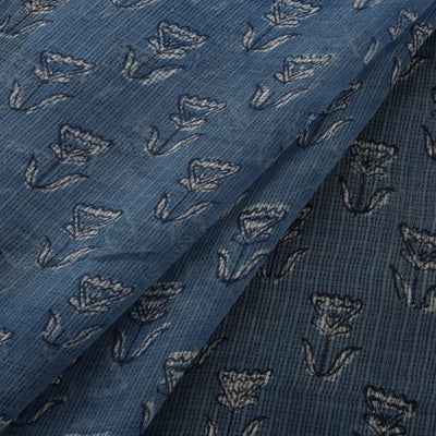 Bagru Dabu Hand Block Print Natural Dyed Kota Doria Cotton Fabric 18