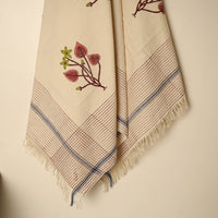 Beige - Block Printed Handloom Cotton Sanganeri Towel 21