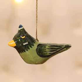 Kashmiri Handpainted Paper Mache Bird Hanging for Home Decor 32