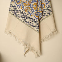 Beige - Block Printed Handloom Cotton Sanganeri Towel 22