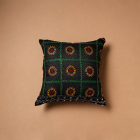 Floral Hand Embroidered Cushion Cover (16 x 16 in) 17