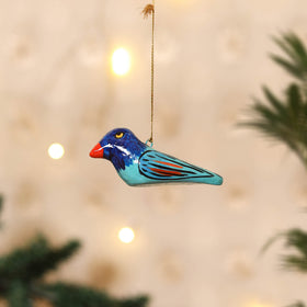 Kashmiri Handpainted Paper Mache Bird Hanging for Home Decor 31