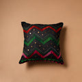Floral Hand Embroidered Cushion Cover (16 x 16 in) 03