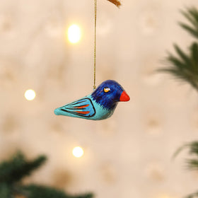 Kashmiri Handpainted Paper Mache Bird Hanging for Home Decor 31