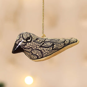 Kashmiri Handpainted Paper Mache Bird Hanging for Home Decor 29