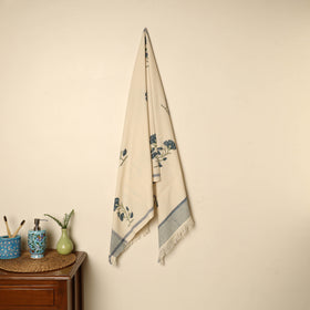  Block Printed Handloom Cotton Sanganeri Towel 