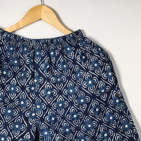  Indigo Block Printed Cotton Unisex Boxer/Shorts 