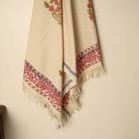 Beige - Block Printed Handloom Cotton Sanganeri Towel 30