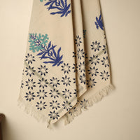 Beige - Block Printed Handloom Cotton Sanganeri Towel 31