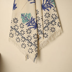 Beige - printed handloom cotton sanganeri towel 33