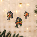 Kashmiri Handpainted Paper Mache Peacock Hangings for Home Decor (Set of 3) 23