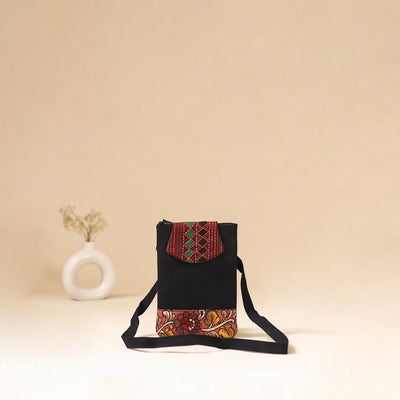 Srikalahasti Handpainted Kalamkari Sling Bag by Dwarka Plus 03