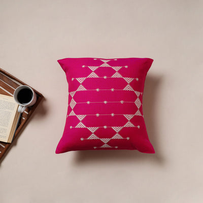 Urmul Kashida Stitch Handwoven Cushion Cover (16 x 16 in) 13
