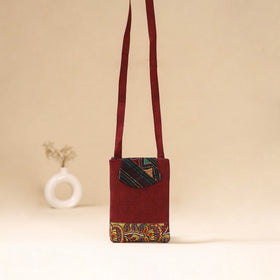 Srikalahasti Handpainted Kalamkari Sling Bag by Dwarka Plus 04