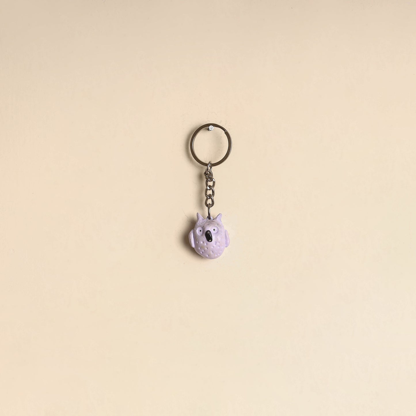 Purple - Quirklets Handpainted Clay Owl Keychain 12