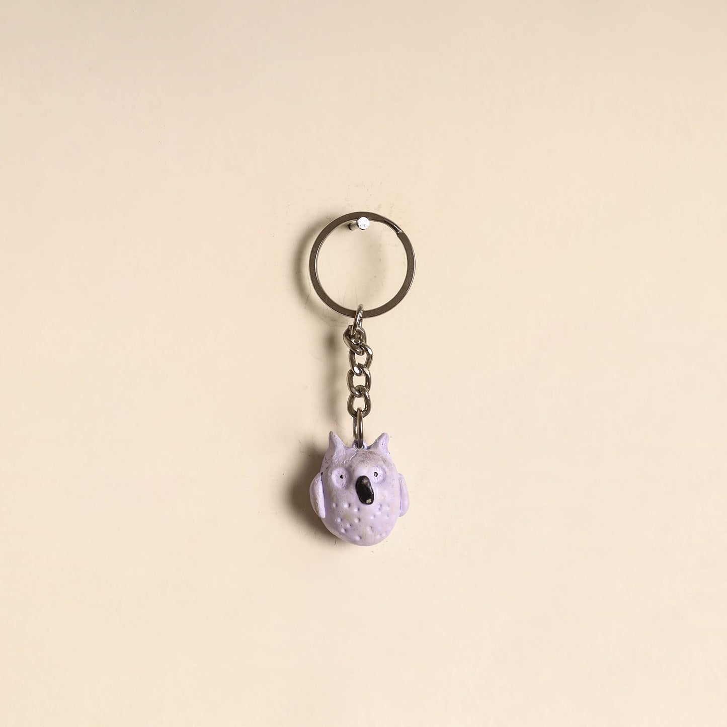 Purple - Quirklets Handpainted Clay Owl Keychain 12
