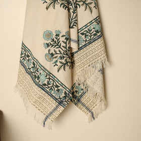  Block Printed Handloom Cotton Sanganeri Towel 