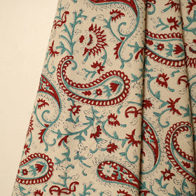 Beige - printed handloom cotton sanganeri towel 39