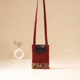 Srikalahasti Handpainted Kalamkari Sling Bag by Dwarka Plus 07