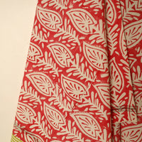 Red - Block Printed Handloom Cotton Sanganeri Towel 41