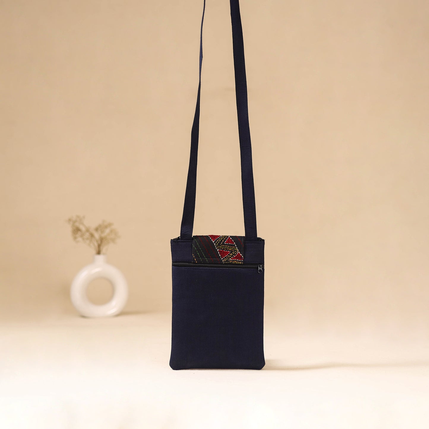 Srikalahasti Handpainted Kalamkari Sling Bag by Dwarka Plus 09