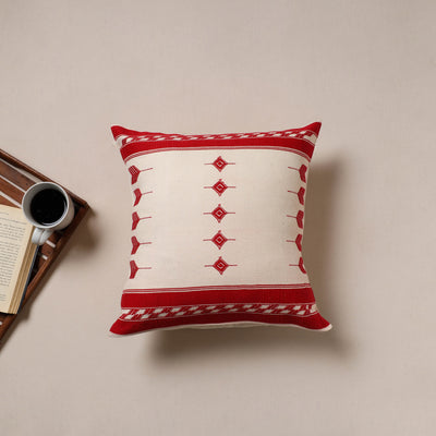 Urmul Kashida Stitch Handwoven Cushion Cover (16 x 16 in) 04