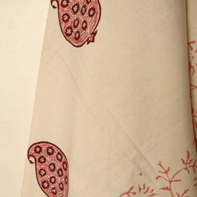Beige - printed handloom cotton sanganeri towel 44