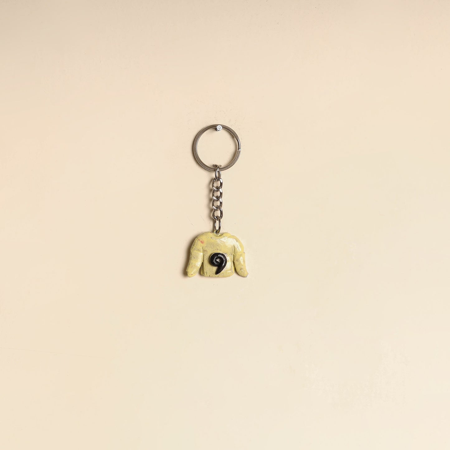 Yellow - Quirklets Handpainted Clay T-shirt Keychain 11