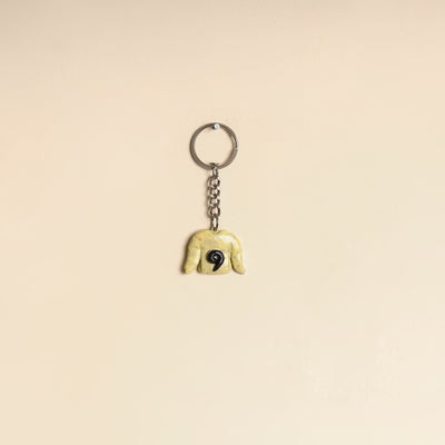 Yellow - Quirklets Handpainted Clay T-shirt Keychain 11