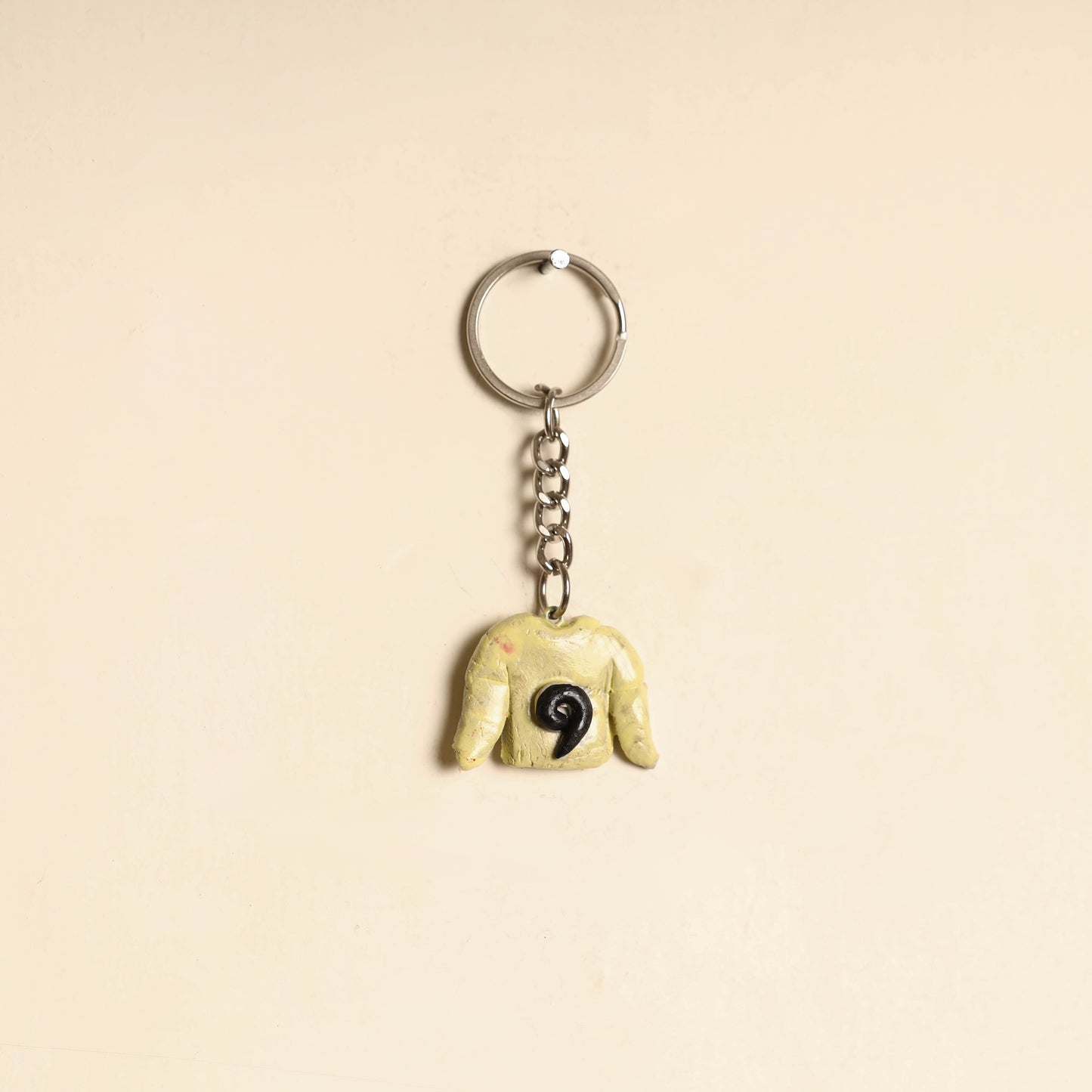 Yellow - Quirklets Handpainted Clay T-shirt Keychain 11
